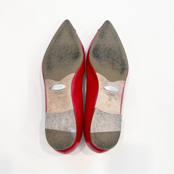 Sarah Flint Red Flats with Bow - Picture 9 of 10